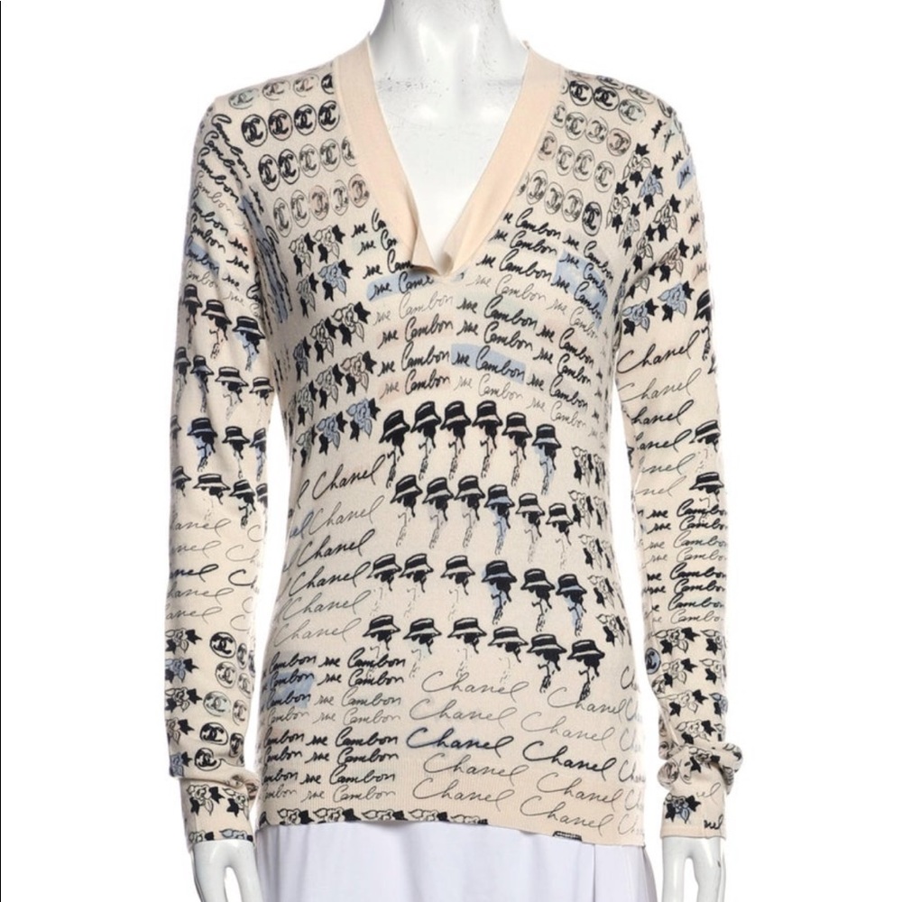 Chanel vintage, cashmere, authentic sweater